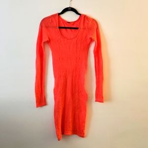 Free People Small Sweater Dress light orange